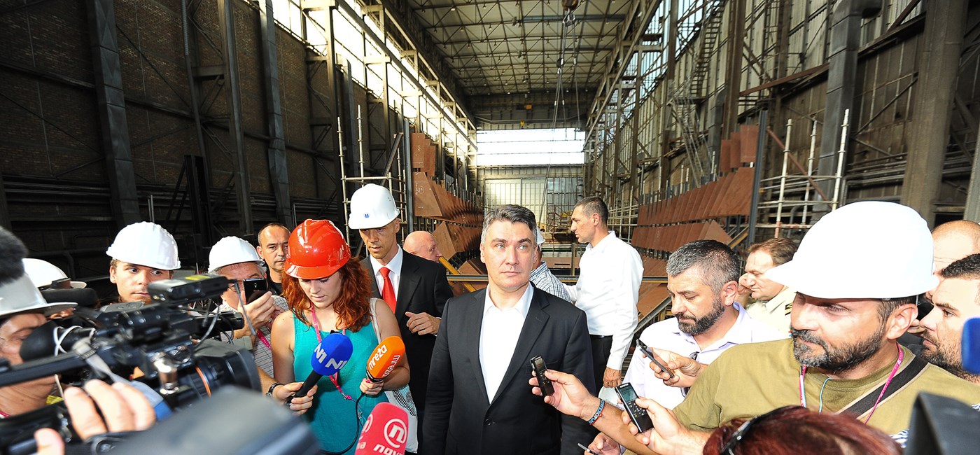 Predsjednik Vlade Milanović u Splitu sudjelovao na svečanosti polaganja kobilice za prvi ophodni brod